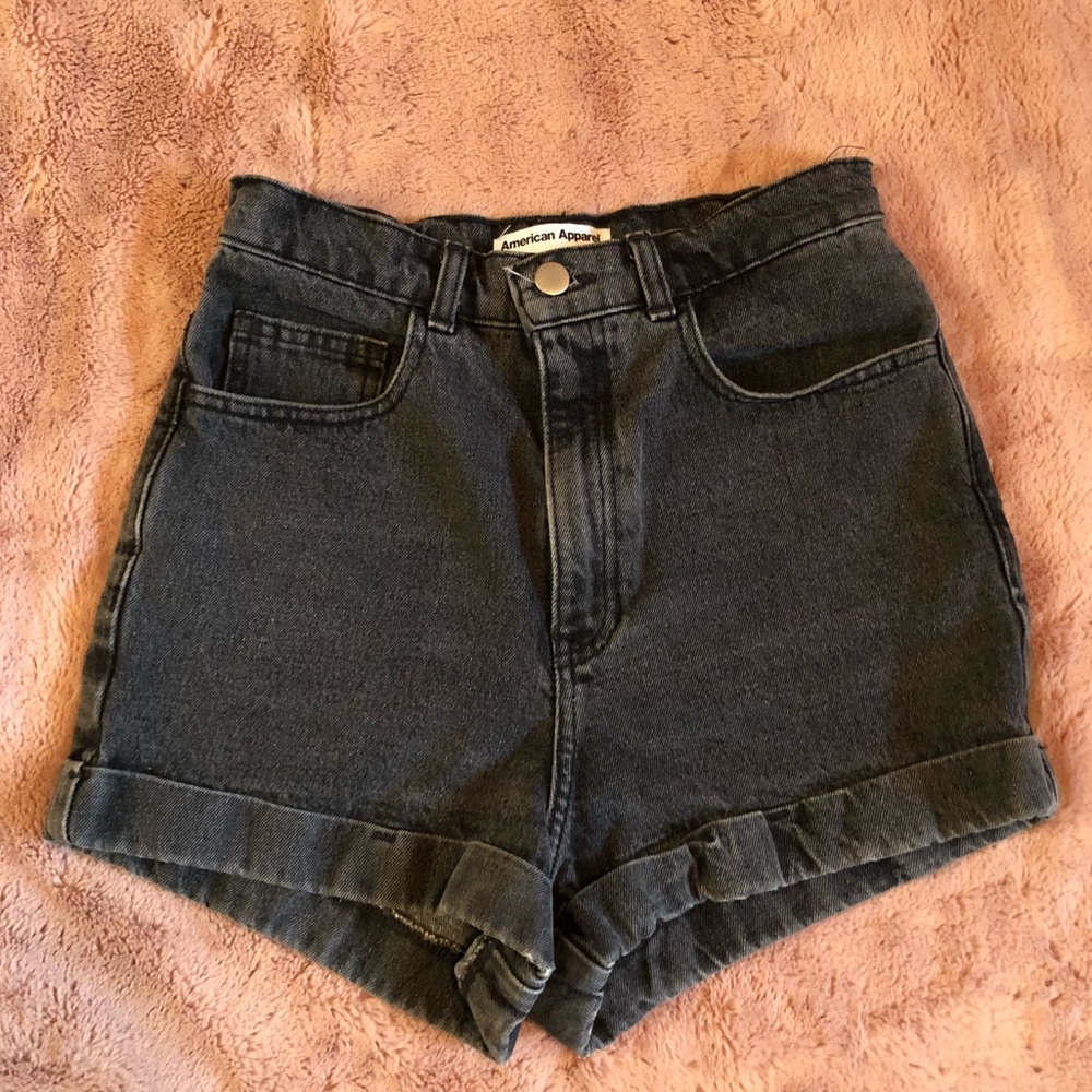 American apparel high waisted shorts denim 27
